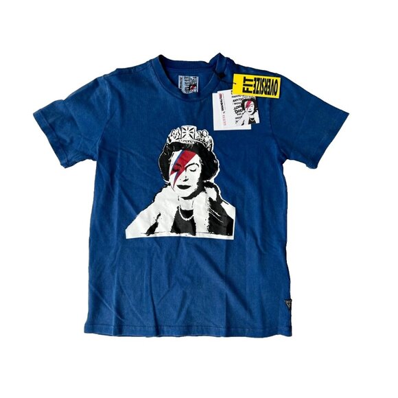 GUESS x Brandalised Junior Boy's Bansky Queen Tee Blue ( 7 ) - Picture 3 of 4